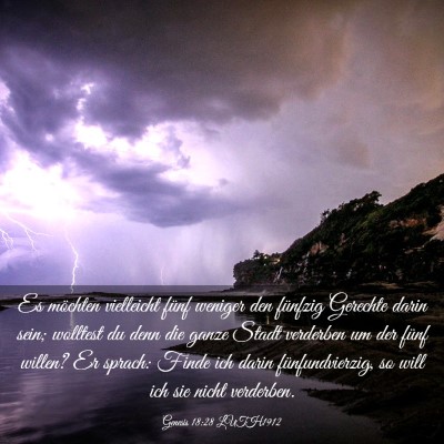Picture 03 - Genesis 18:28 LUTH1912 - Es möchten vielleicht fünf weniger den fünfzig - Bible Verse Picture