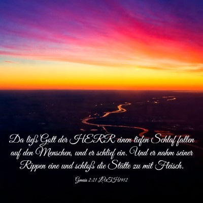 Picture 03 - Genesis 2:21 LUTH1912 - Da ließ Gott der HERR einen tiefen Schlaf fallen - Bible Verse Picture