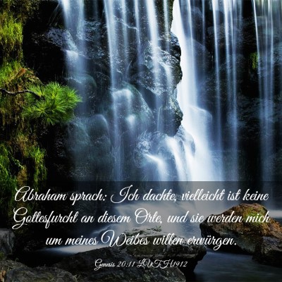 Picture 03 - Genesis 20:11 LUTH1912 - Abraham sprach: Ich dachte, vielleicht ist keine - Bible Verse Picture
