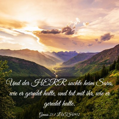 Picture 03 - Genesis 21:1 LUTH1912 - Und der HERR suchte heim Sara, wie er geredet - Bible Verse Picture