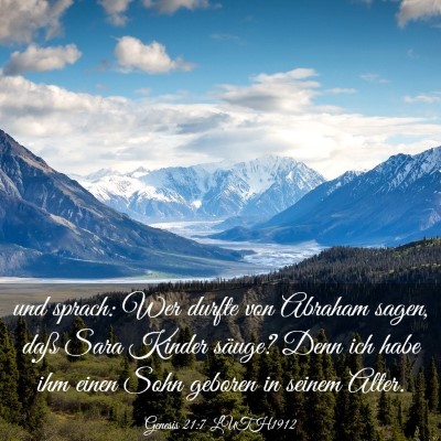 Picture 03 - Genesis 21:7 LUTH1912 - und sprach: Wer durfte von Abraham sagen, daß - Bible Verse Picture