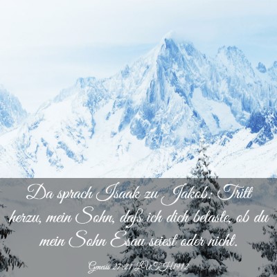Picture 03 - Genesis 27:21 LUTH1912 - Da sprach Isaak zu Jakob: Tritt herzu, mein Sohn, - Bible Verse Picture