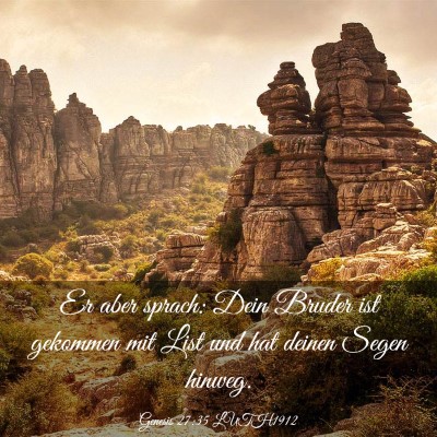 Picture 03 - Genesis 27:35 LUTH1912 - Er aber sprach: Dein Bruder ist gekommen mit List - Bible Verse Picture