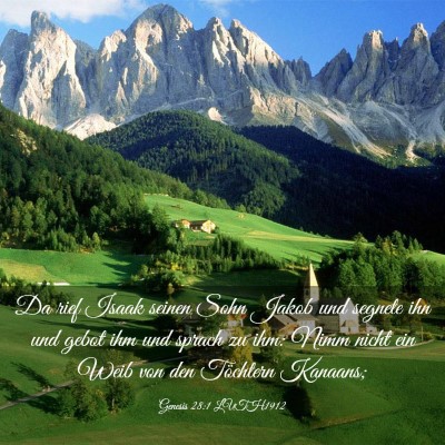 Picture 03 - Genesis 28:1 LUTH1912 - Da rief Isaak seinen Sohn Jakob und segnete ihn - Bible Verse Picture