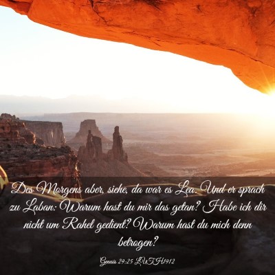 Picture 03 - Genesis 29:25 LUTH1912 - Des Morgens aber, siehe, da war es Lea. Und er - Bible Verse Picture