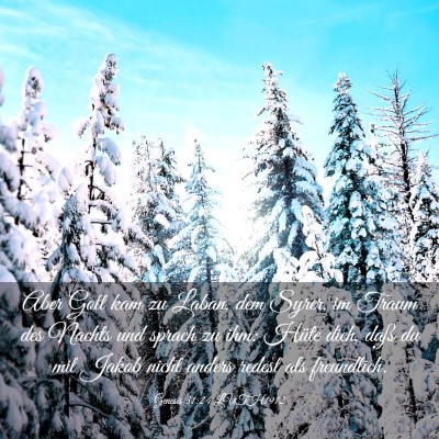 Picture 03 - Genesis 31:24 LUTH1912 - Aber Gott kam zu Laban, dem Syrer, im Traum des - Bible Verse Picture