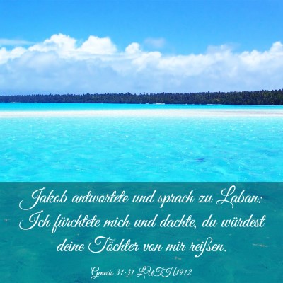 Picture 03 - Genesis 31:31 LUTH1912 - Jakob antwortete und sprach zu Laban: Ich - Bible Verse Picture