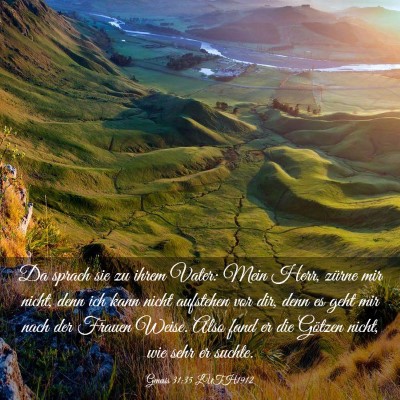 Picture 03 - Genesis 31:35 LUTH1912 - Da sprach sie zu ihrem Vater: Mein Herr, zürne - Bible Verse Picture