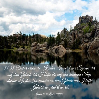 Picture 03 - Genesis 32:32 LUTH1912 - 31:33 Daher essen die Kinder Israel keine - Bible Verse Picture