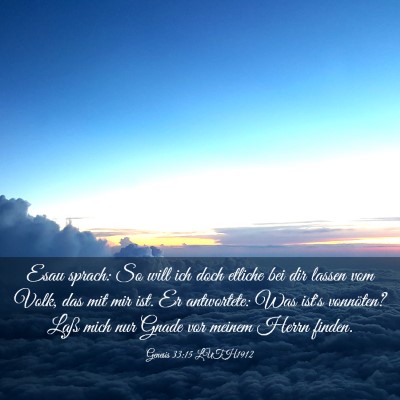 Picture 03 - Genesis 33:15 LUTH1912 - Esau sprach: So will ich doch etliche bei dir - Bible Verse Picture