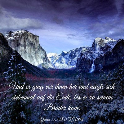 Picture 03 - Genesis 33:3 LUTH1912 - Und er ging vor ihnen her und neigte sich - Bible Verse Picture