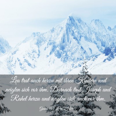 Picture 03 - Genesis 33:7 LUTH1912 - Lea trat auch herzu mit ihren Kindern und neigten - Bible Verse Picture