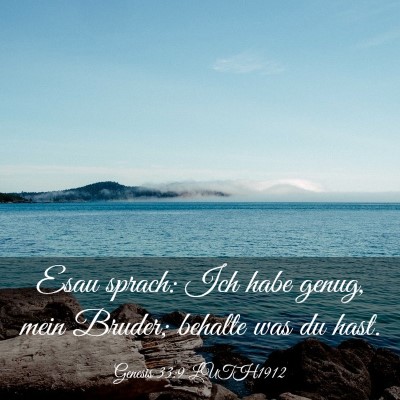 Picture 03 - Genesis 33:9 LUTH1912 - Esau sprach: Ich habe genug, mein Bruder; behalte - Bible Verse Picture