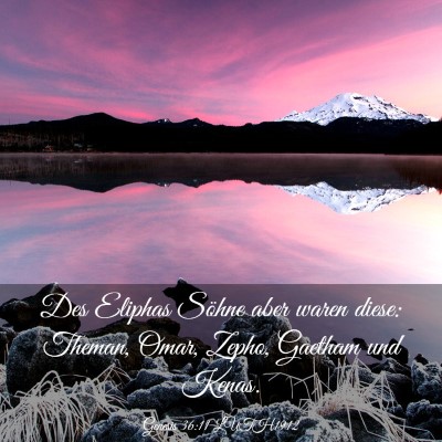 Picture 03 - Genesis 36:11 LUTH1912 - Des Eliphas Söhne aber waren diese: Theman, - Bible Verse Picture