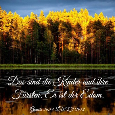 Picture 03 - Genesis 36:19 LUTH1912 - Das sind die Kinder und ihre Fürsten. Er ist der - Bible Verse Picture