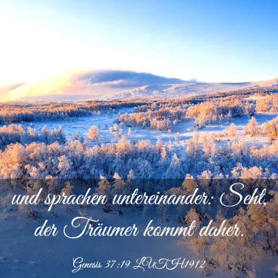Picture 03 - Genesis 37:19 LUTH1912 - und sprachen untereinander: Seht, der Träumer - Bible Verse Picture