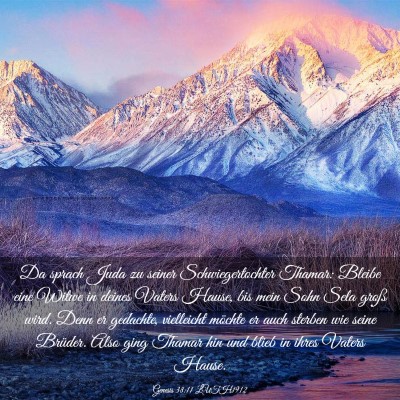 Picture 03 - Genesis 38:11 LUTH1912 - Da sprach Juda zu seiner Schwiegertochter Thamar: - Bible Verse Picture