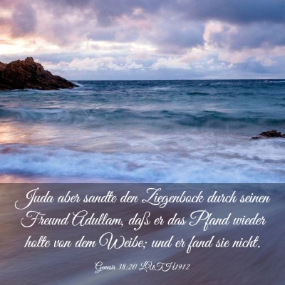 Picture 03 - Genesis 38:20 LUTH1912 - Juda aber sandte den Ziegenbock durch seinen - Bible Verse Picture