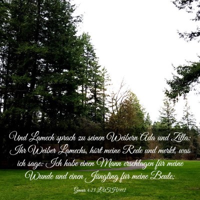Picture 03 - Genesis 4:23 LUTH1912 - Und Lamech sprach zu seinen Weibern Ada und - Bible Verse Picture