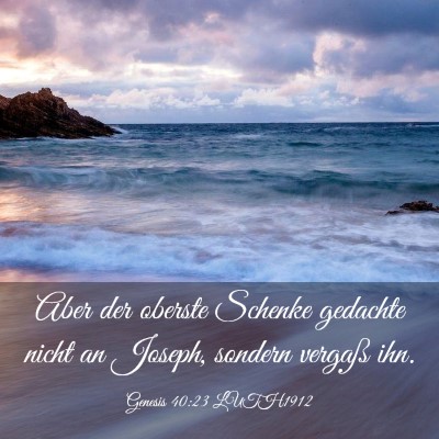 Picture 03 - Genesis 40:23 LUTH1912 - Aber der oberste Schenke gedachte nicht an - Bible Verse Picture