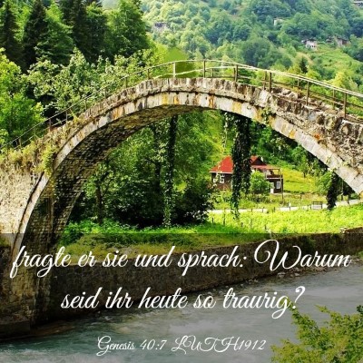Picture 03 - Genesis 40:7 LUTH1912 - fragte er sie und sprach: Warum seid ihr heute so - Bible Verse Picture