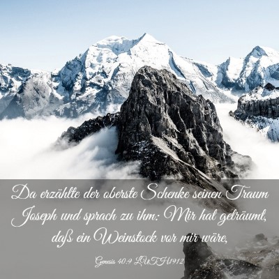 Picture 03 - Genesis 40:9 LUTH1912 - Da erzählte der oberste Schenke seinen Traum - Bible Verse Picture