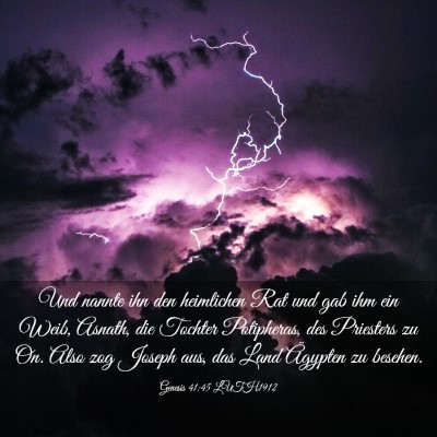 Picture 03 - Genesis 41:45 LUTH1912 - Und nannte ihn den heimlichen Rat und gab ihm ein - Bible Verse Picture