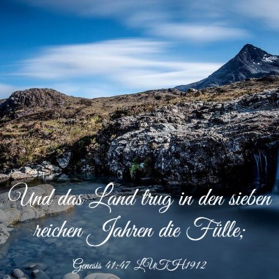 Picture 03 - Genesis 41:47 LUTH1912 - Und das Land trug in den sieben reichen Jahren - Bible Verse Picture