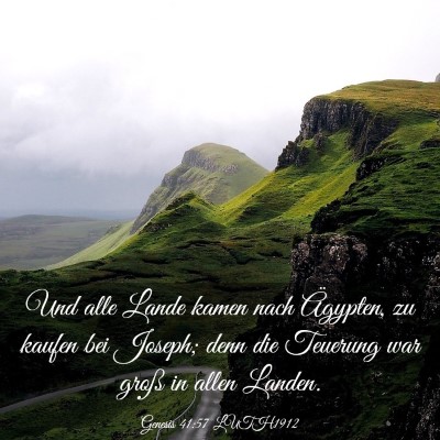 Picture 03 - Genesis 41:57 LUTH1912 - Und alle Lande kamen nach Ägypten, zu kaufen bei - Bible Verse Picture