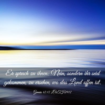 Picture 03 - Genesis 42:12 LUTH1912 - Er sprach zu ihnen: Nein, sondern ihr seid - Bible Verse Picture
