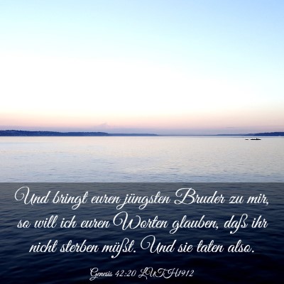 Picture 03 - Genesis 42:20 LUTH1912 - Und bringt euren jüngsten Bruder zu mir, so will - Bible Verse Picture