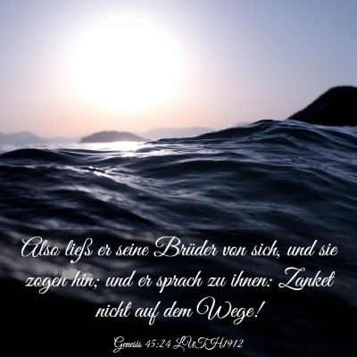 Picture 03 - Genesis 45:24 LUTH1912 - Also ließ er seine Brüder von sich, und sie - Bible Verse Picture