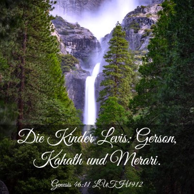 Picture 03 - Genesis 46:11 LUTH1912 - Die Kinder Levis: Gerson, Kahath und - Bible Verse Picture