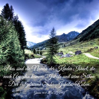 Picture 03 - Genesis 46:8 LUTH1912 - Dies sind die Namen der Kinder Israel, die nach - Bible Verse Picture