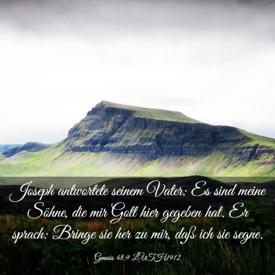 Picture 03 - Genesis 48:9 LUTH1912 - Joseph antwortete seinem Vater: Es sind meine - Bible Verse Picture