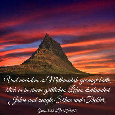Picture 03 - Genesis 5:22 LUTH1912 - Und nachdem er Methusalah gezeugt hatte, blieb er - Bible Verse Picture