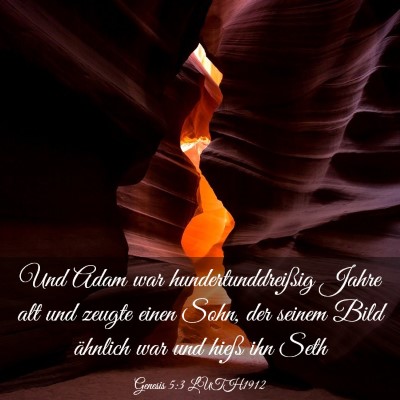 Picture 03 - Genesis 5:3 LUTH1912 - Und Adam war hundertunddreißig Jahre alt und - Bible Verse Picture