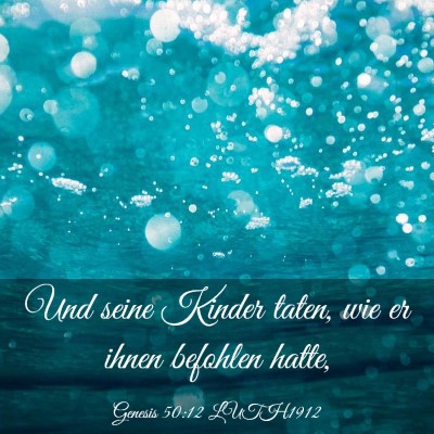 Picture 03 - Genesis 50:12 LUTH1912 - Und seine Kinder taten, wie er ihnen befohlen - Bible Verse Picture