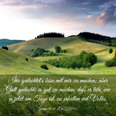 Picture 03 - Genesis 50:20 LUTH1912 - Ihr gedachtet's böse mit mir zu machen; aber - Bible Verse Picture