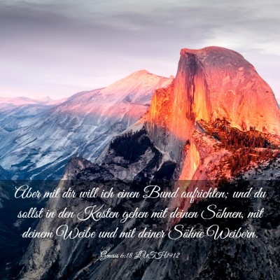 Picture 03 - Genesis 6:18 LUTH1912 - Aber mit dir will ich einen Bund aufrichten; und - Bible Verse Picture