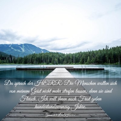 Picture 03 - Genesis 6:3 LUTH1912 - Da sprach der HERR: Die Menschen wollen sich von - Bible Verse Picture
