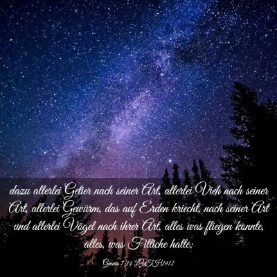 Picture 03 - Genesis 7:14 LUTH1912 - dazu allerlei Getier nach seiner Art, allerlei - Bible Verse Picture