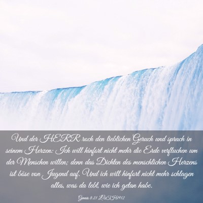 Picture 03 - Genesis 8:21 LUTH1912 - Und der HERR roch den lieblichen Geruch und - Bible Verse Picture