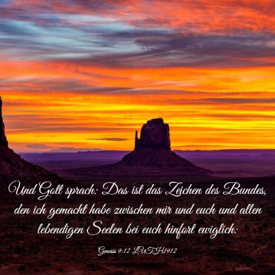 Picture 03 - Genesis 9:12 LUTH1912 - Und Gott sprach: Das ist das Zeichen des Bundes, - Bible Verse Picture
