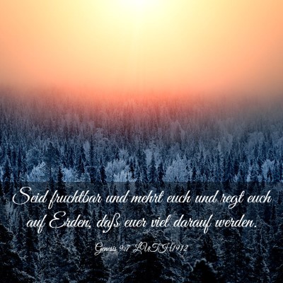 Picture 03 - Genesis 9:7 LUTH1912 - Seid fruchtbar und mehrt euch und regt euch auf - Bible Verse Picture