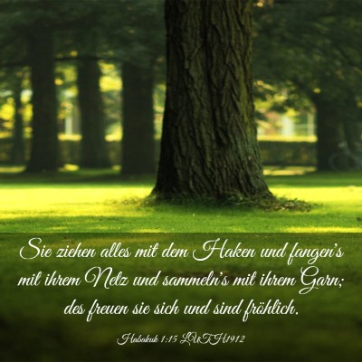 Picture 03 - Habakuk 1:15 LUTH1912 - Sie ziehen alles mit dem Haken und fangen's mit - Bible Verse Picture