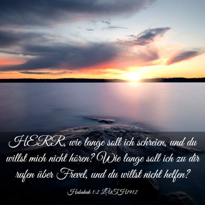 Picture 03 - Habakuk 1:2 LUTH1912 - HERR, wie lange soll ich schreien, und du willst - Bible Verse Picture