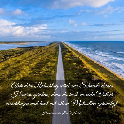 Picture 03 - Habakuk 2:10 LUTH1912 - Aber dein Ratschlag wird zur Schande deines - Bible Verse Picture