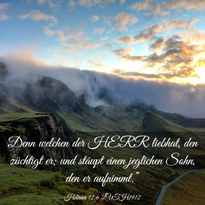 Picture 03 - Hebräer 12:6 LUTH1912 - Denn welchen der HERR liebhat, den züchtigt er; - Bible Verse Picture
