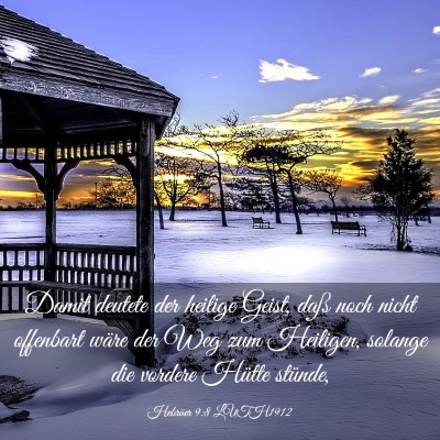 Picture 03 - Hebräer 9:8 LUTH1912 - Damit deutete der heilige Geist, daß noch nicht - Bible Verse Picture